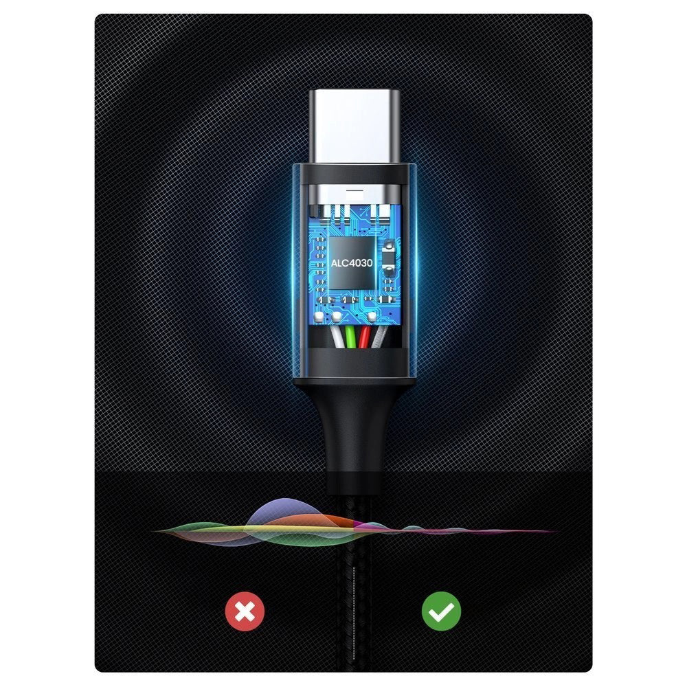 Cablu Audio USB-C - 3.5mm UGREEN CM450 (20192), 1m, Gri