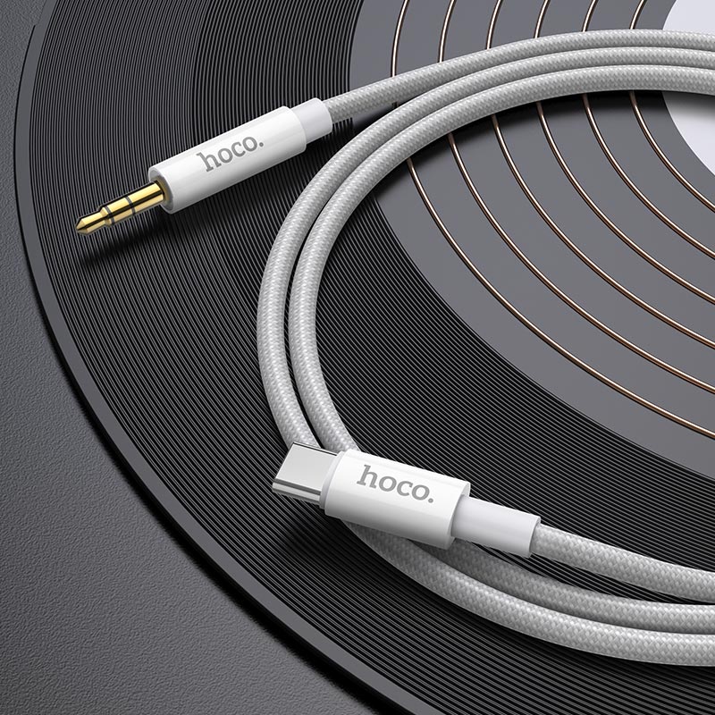 Cablu Audio USB-C - 3.5mm HOCO UPA19, 1m, Argintiu