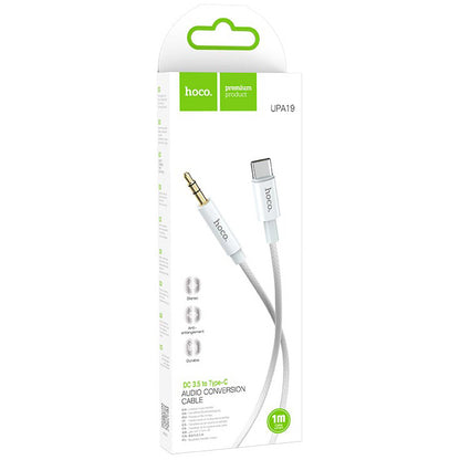 Cablu Audio USB-C - 3.5mm HOCO UPA19, 1m, Argintiu