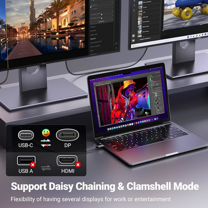 Cablu Audio si Video USB-C - DisplayPort UGREEN CM556 (25157), 1m, Gri