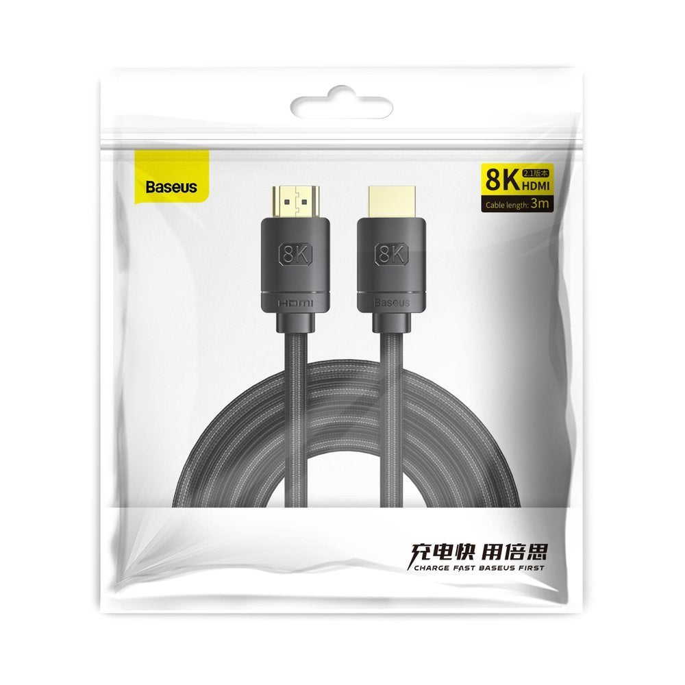 Cablu Video Baseus High Definition Series, HDMI - HDMI, 8K, 3m, Negru CAKGQ-L01