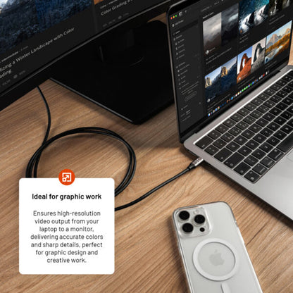 Cablu Audio si Video USB-C - HDMI Fixed, 2m, Gri