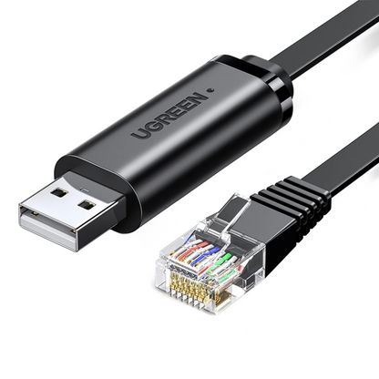 Cablu Consola USB UGREEN CM204, RJ45, 3m, Negru, Resigilat