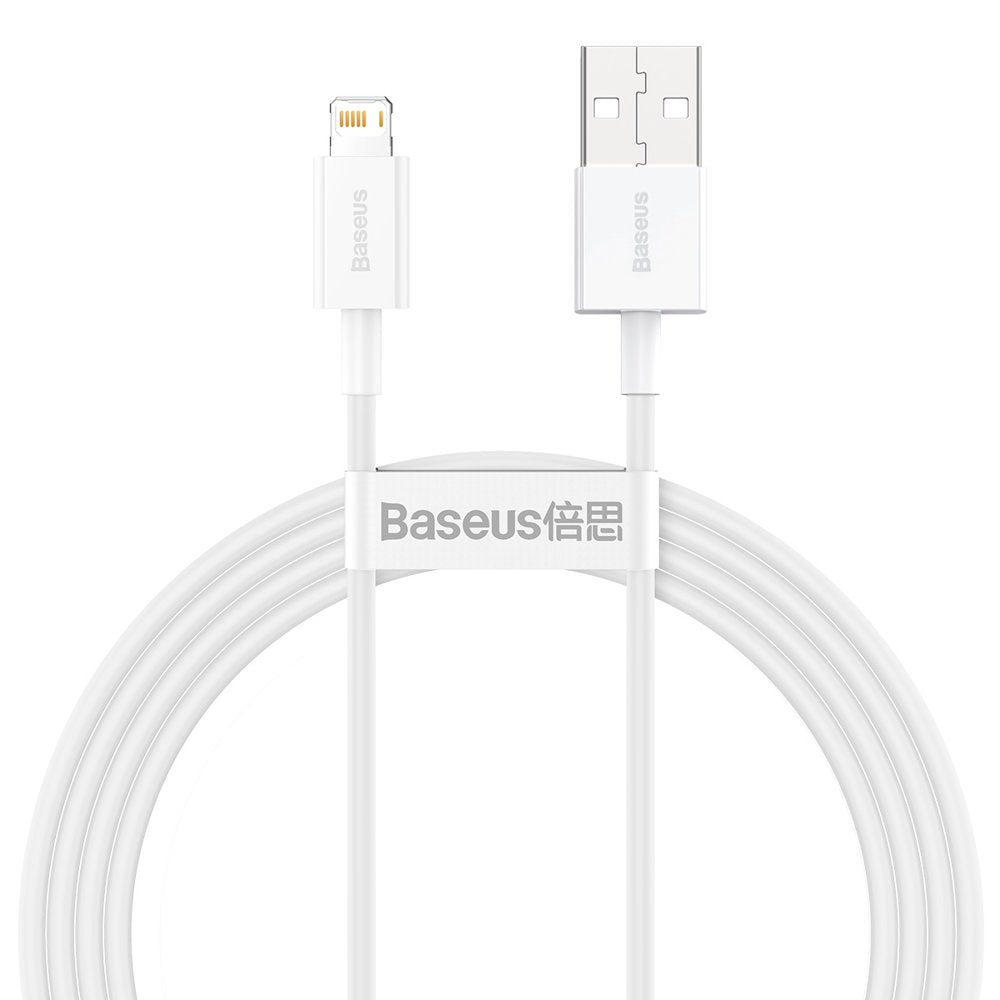 Cablu Date si Incarcare USB-A - Lightning Baseus Superior Series, 20W, 1.5m, Alb CALYS-B02