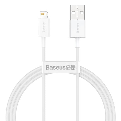 Cablu Date si Incarcare USB-A - Lightning Baseus Superior Series, 20W, 1m, Alb CALYS-A02