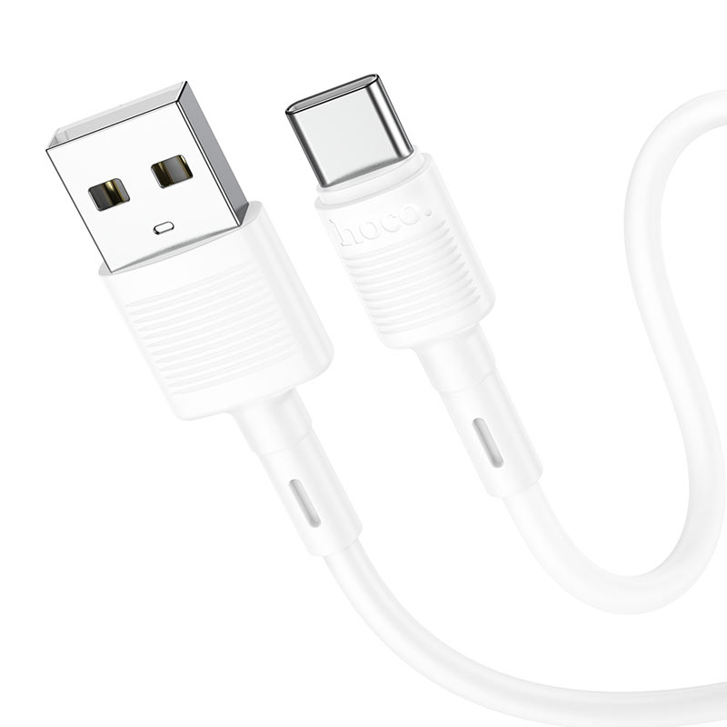 Cablu Date si Incarcare USB-A - USB-C HOCO X83 Victory, 20W, 1m, Alb