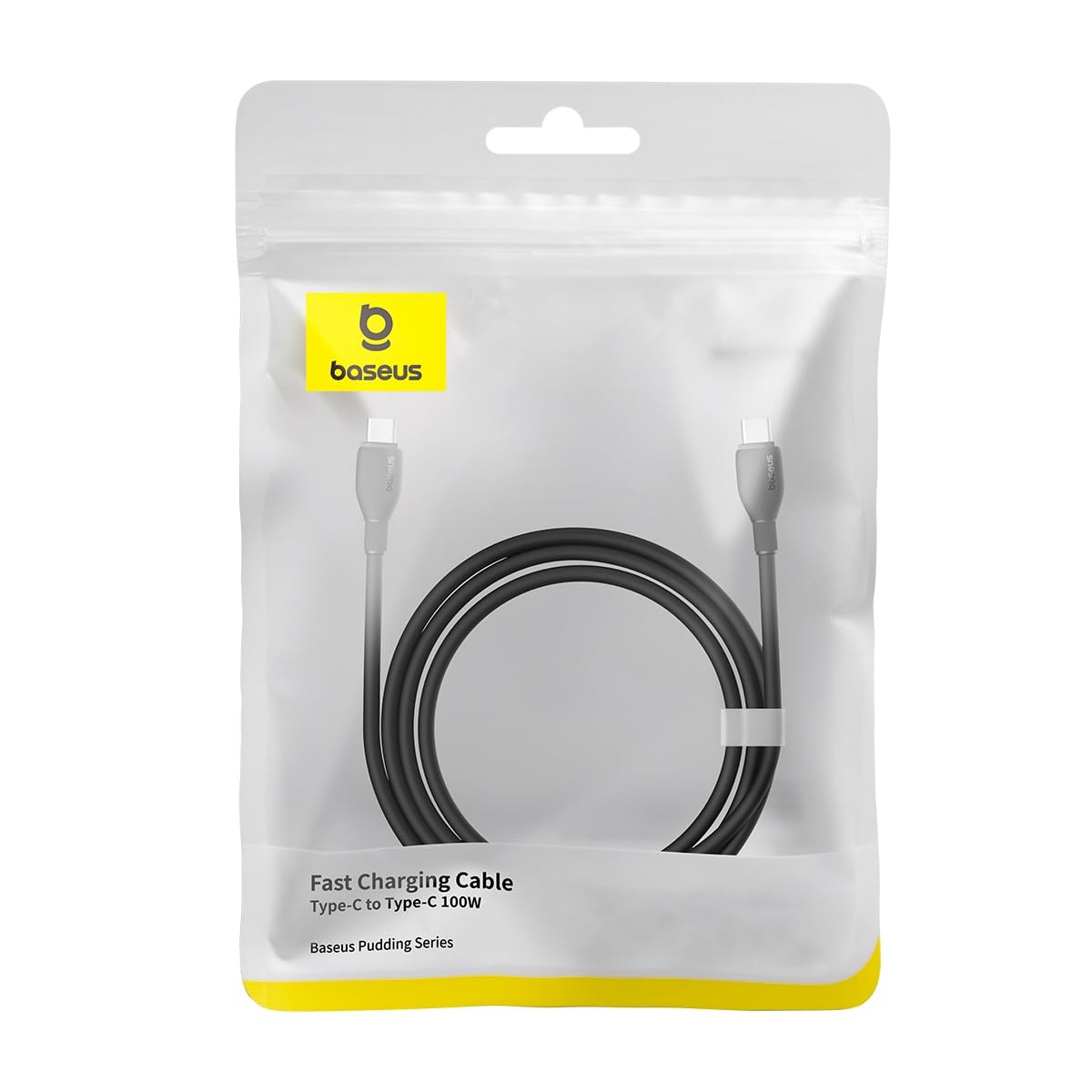 Cablu Date si Incarcare USB-C - USB-C Baseus Pudding, 100W, 2m, Negru P10355702111-01