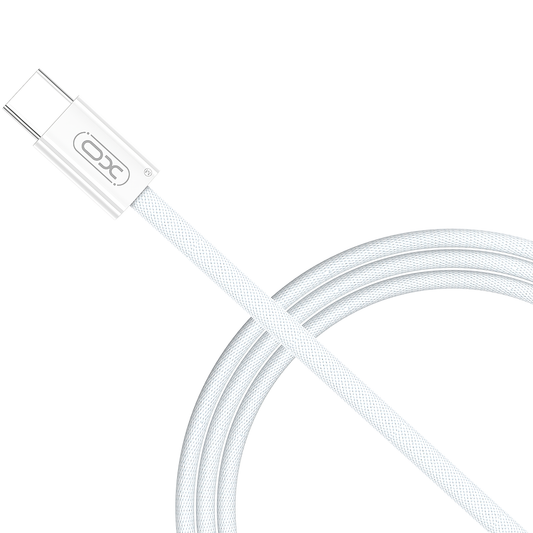 Cablu Date si Incarcare USB-C - USB-C XO Design NB-Q260A, 60W, 1m, Alb