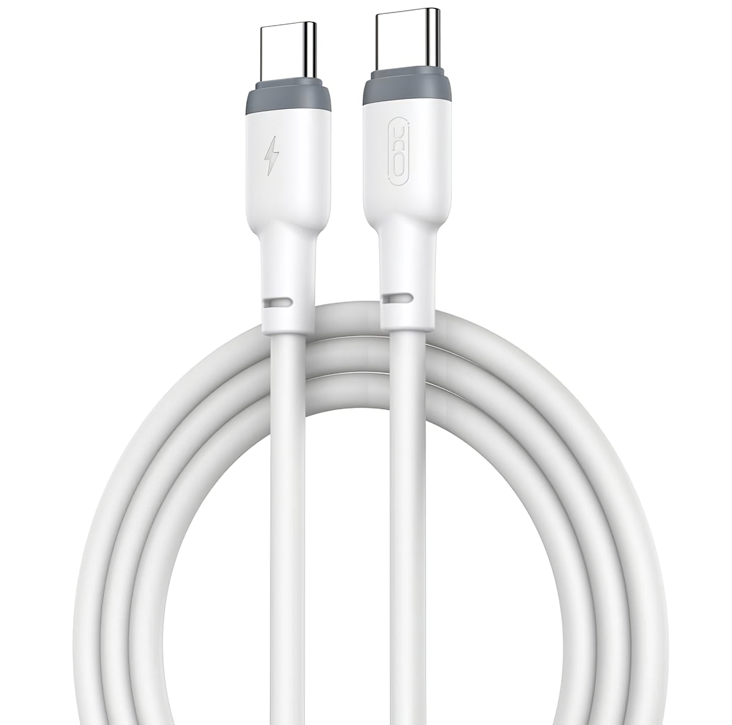 Cablu Date si Incarcare USB-C - USB-C XO Design NB208B, 60W, 1m, Alb