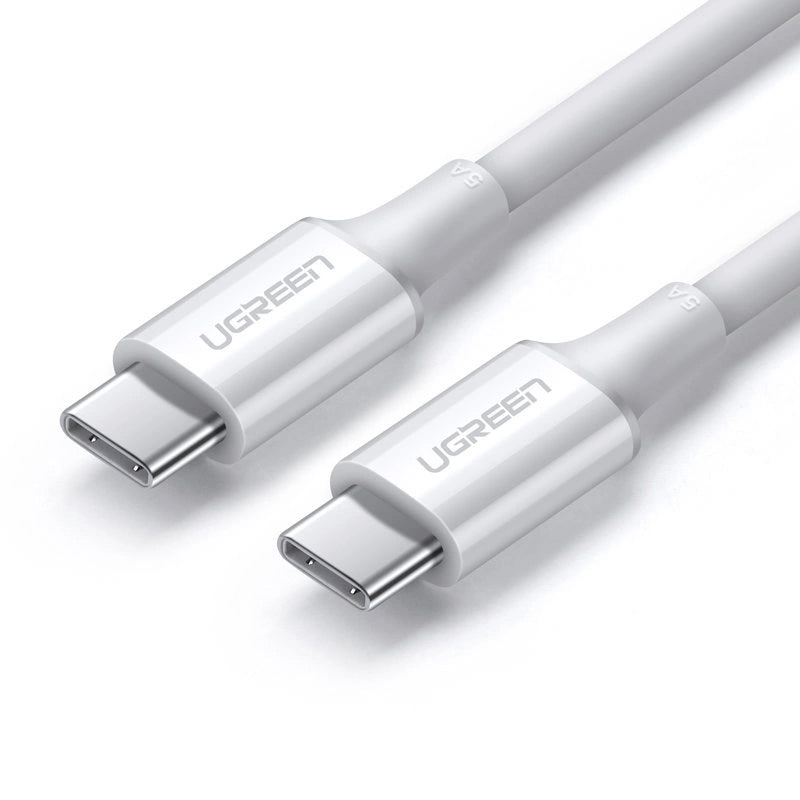 Cablu Date si Incarcare USB-C - USB-C UGREEN US300, 100W, 1m, Alb