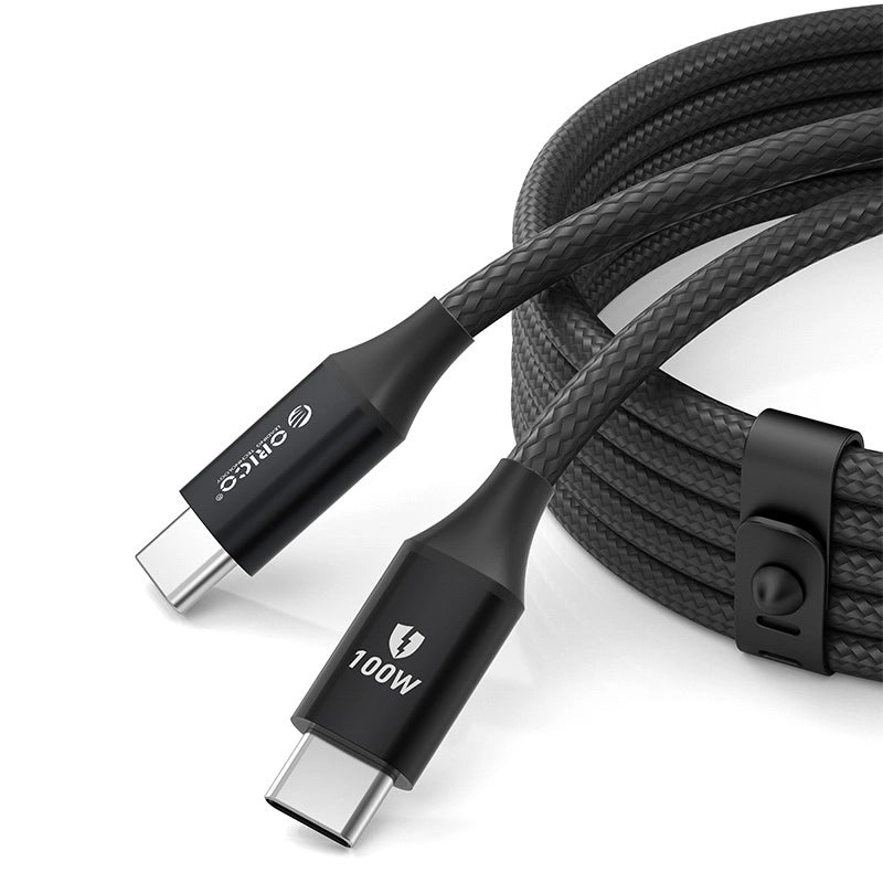Cablu Date si Incarcare USB-C - USB-C Orico CDX, 100W, 1m, Negru