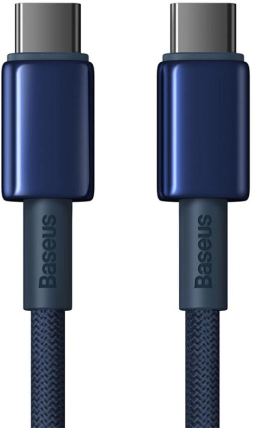 Cablu Date si Incarcare USB-C - USB-C Baseus Tungsten Gold, 100W, 2m, Bleumarin P10319800321-04