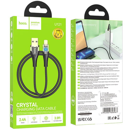 Cablu Date si Incarcare USB-A - Lightning HOCO U121, 18W, 1.2m, Negru