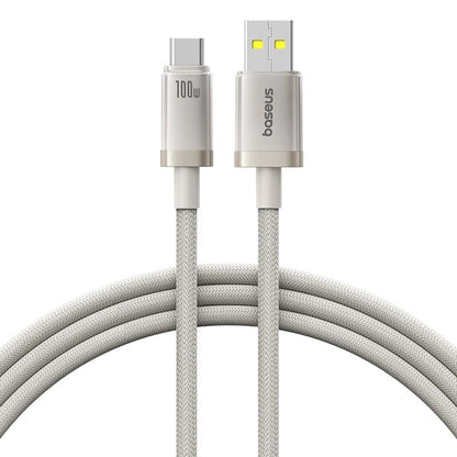 Cablu Date si Incarcare USB-A - USB-C Baseus Titanium, 100W, 1m, Argintiu P10378102G21-00