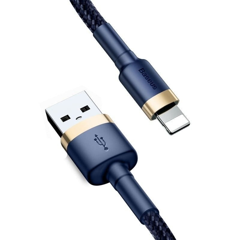Cablu Date si Incarcare USB-A - Lightning Baseus Cafule, 18W, 2m, Bleumarin CALKLF-CV3