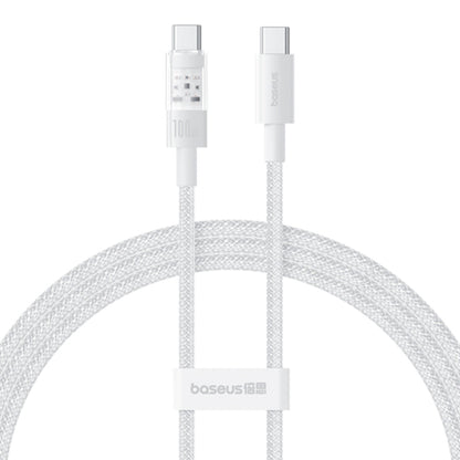 Cablu Date si Incarcare USB-C - USB-C Baseus Gem, 100W, 2m, Alb P10373000211-01