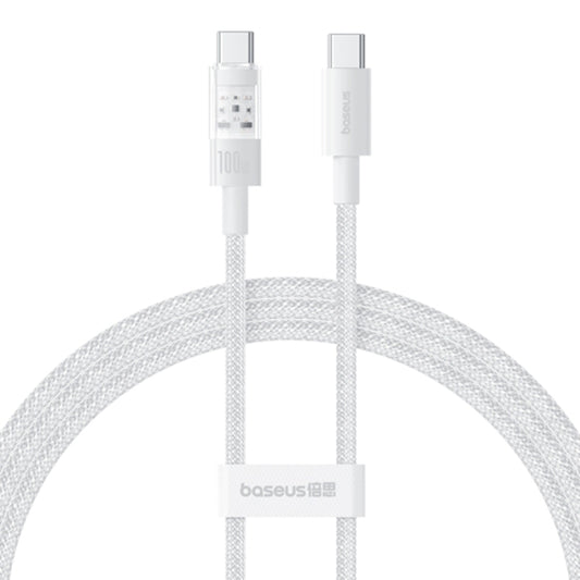 Cablu Date si Incarcare USB-C - USB-C Baseus Gem, 100W, 2m, Alb P10373000211-01