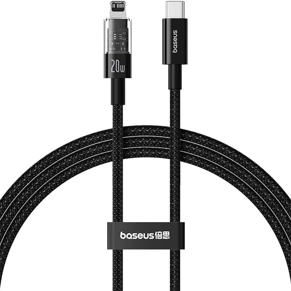 Cablu Date si Incarcare USB-C - Lightning Baseus Gem, 20W, 1m, Negru P10373001111-00