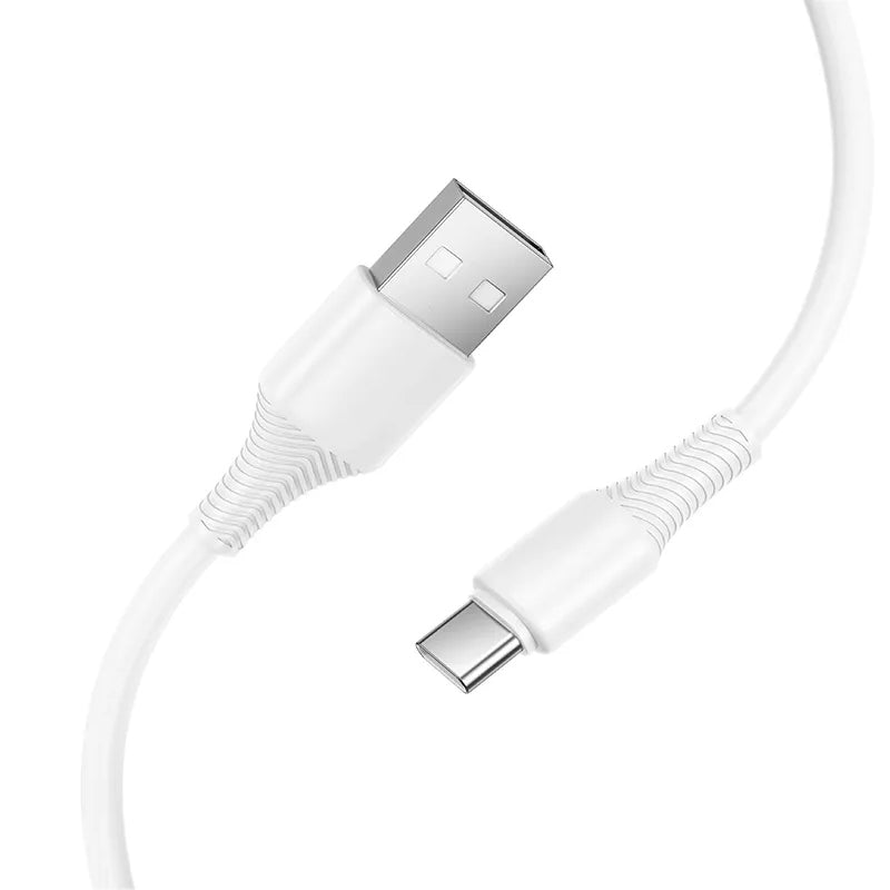 Cablu Date si Incarcare USB-A - USB-C HOCO X120, 60W, 1m, Alb