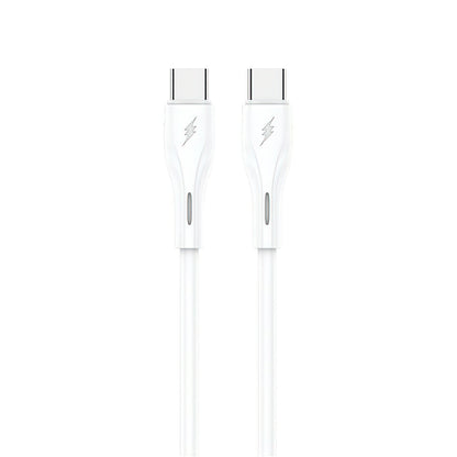 Cablu Date si Incarcare USB-C - USB-C Sendem M36C, 66W, 1m, Alb