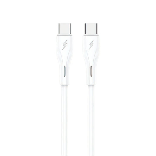 Cablu Date si Incarcare USB-C - USB-C Sendem M36C, 66W, 1m, Alb