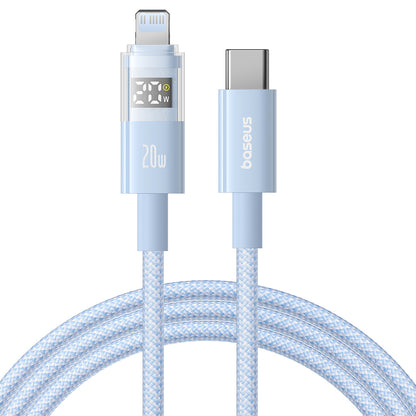 Cablu Date si Incarcare USB-C - Lightning Baseus Display 2, 20W, 1m, Albastru P10382703311-00