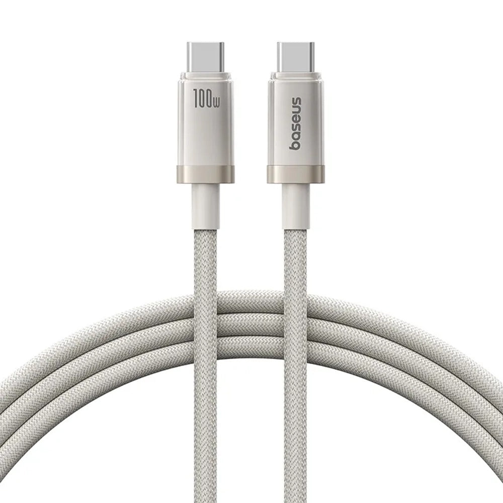 Cablu Date si Incarcare USB-C - USB-C Baseus Titanium, 100W, 1m, Argintiu P10378100G21-00