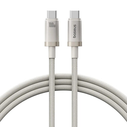 Cablu Date si Incarcare USB-C - USB-C Baseus Titanium, 100W, 1m, Argintiu P10378100G21-00