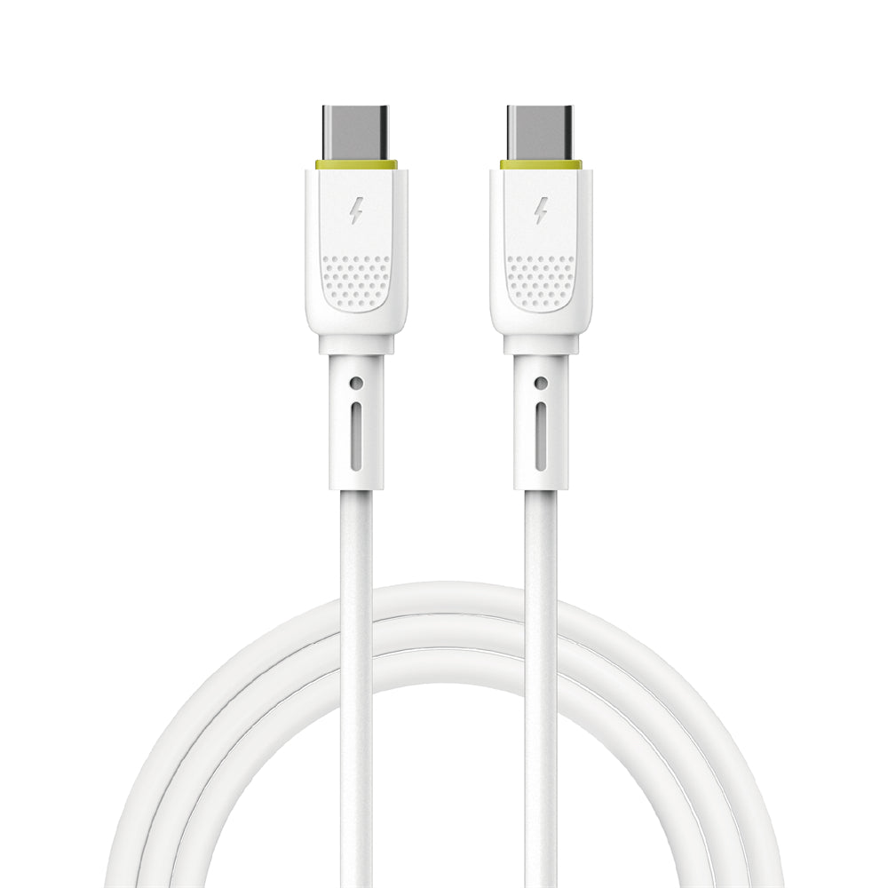 Cablu Date si Incarcare USB-C - USB-C WiWu Wi-C034, 60W, 1.2m, Alb