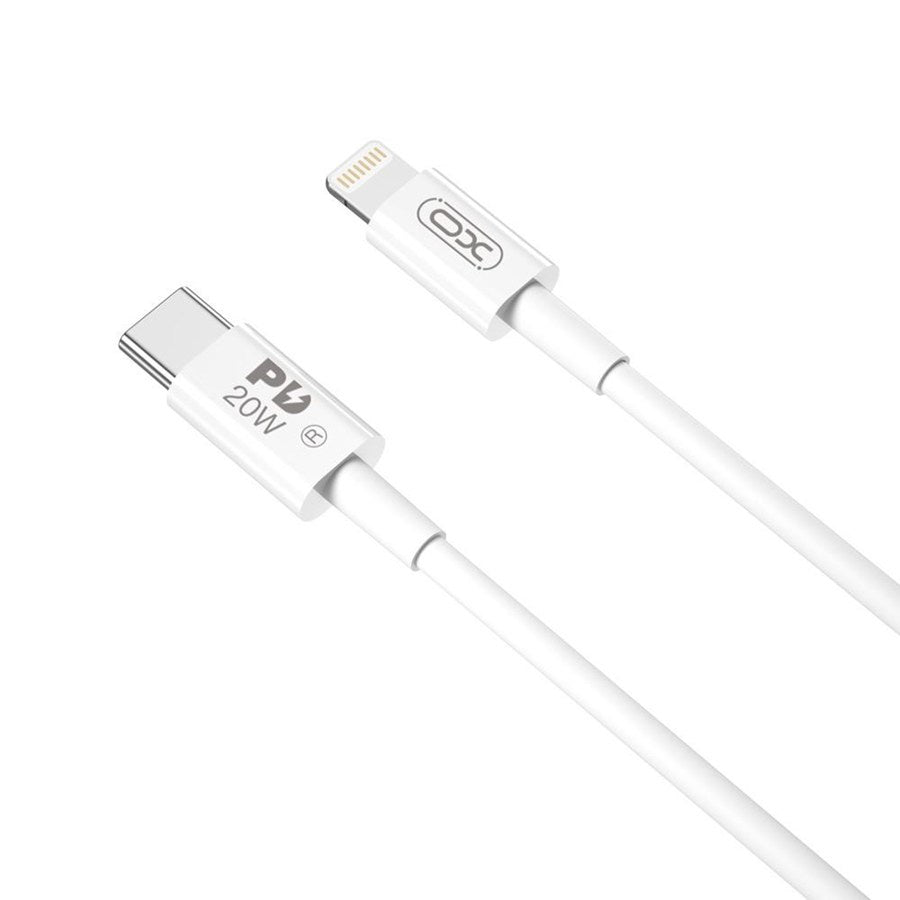 Cablu Date si Incarcare USB-C - Lightning XO Design NB-Q189A, 20W, 1m, Alb
