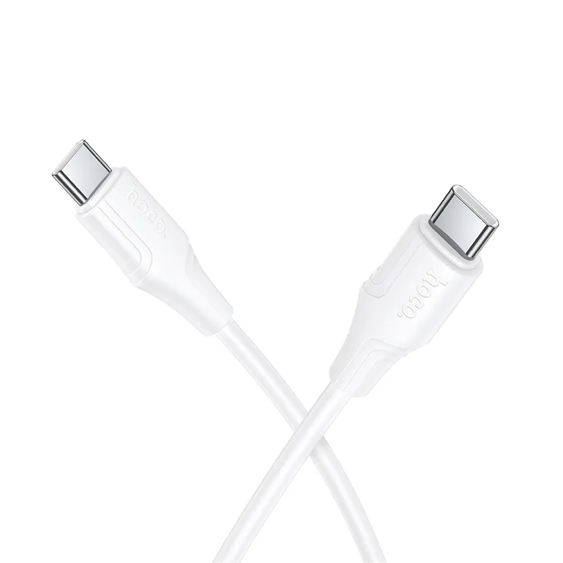 Cablu Date si Incarcare USB-C - USB-C HOCO X124, 60W, 1m, Alb