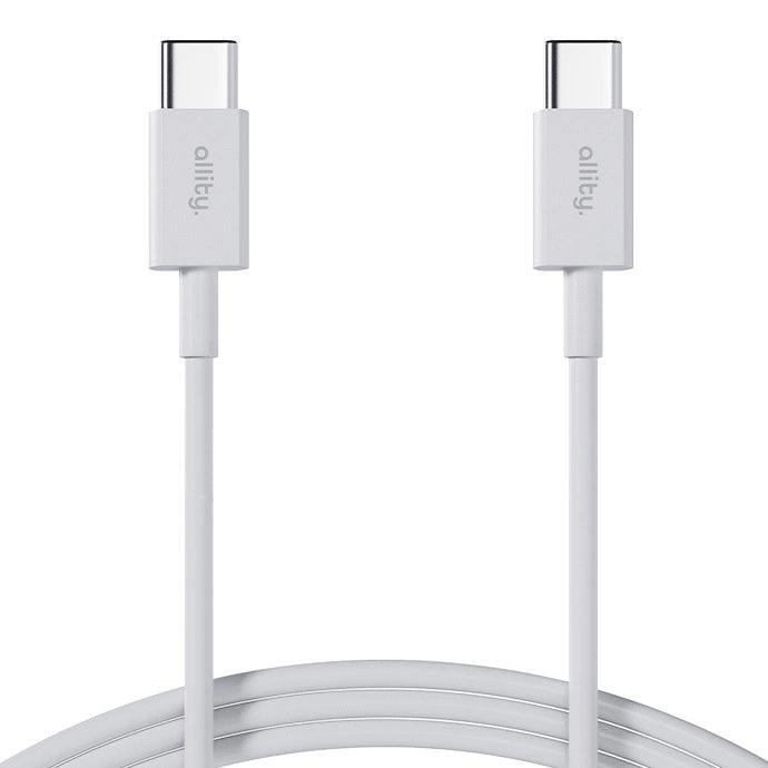 Cablu Date si Incarcare USB-C - USB-C Allity. AUC-03, 100W, 2m, Alb