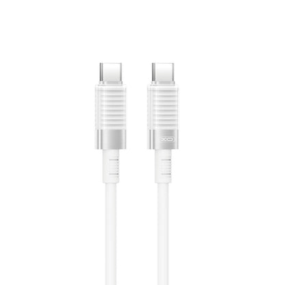 Cablu Date si Incarcare USB-C - USB-C XO Design NB-Q282B, 60W, 1m, Alb