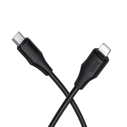 Cablu Date si Incarcare USB-C - Lightning HOCO X124, 27W, 1m, Negru
