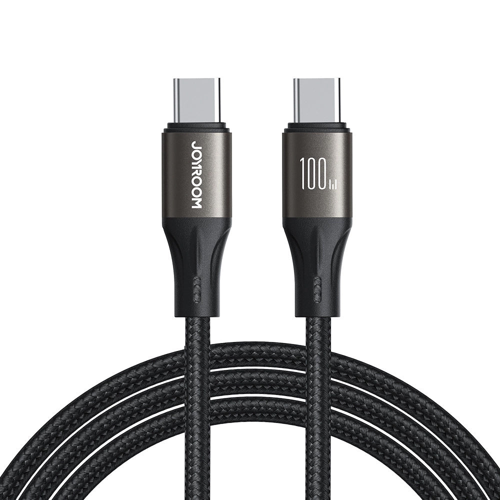 Cablu Date si Incarcare USB-C - USB-C Joyroom S-A25 Light-Speed, 100W, 1.2m, Negru