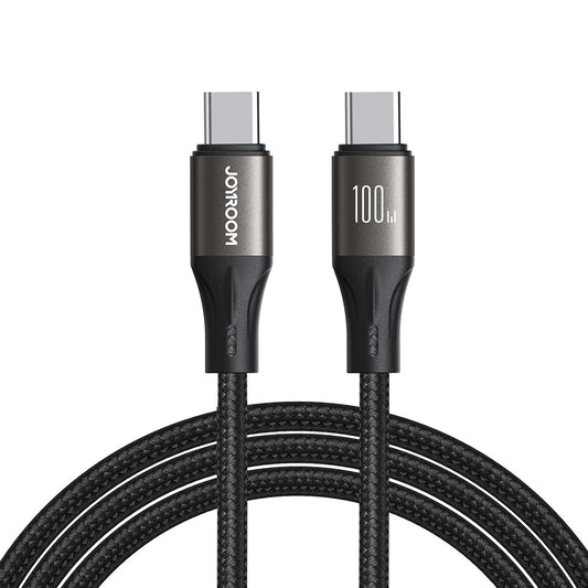Cablu Date si Incarcare USB-C - USB-C Joyroom S-A25 Light-Speed, 100W, 1.2m, Negru