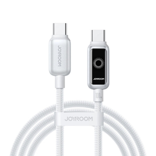 Cablu Date si Incarcare USB-C - USB-C Joyroom S-A55 StarFlight Display, 100W, 1.2m, Alb