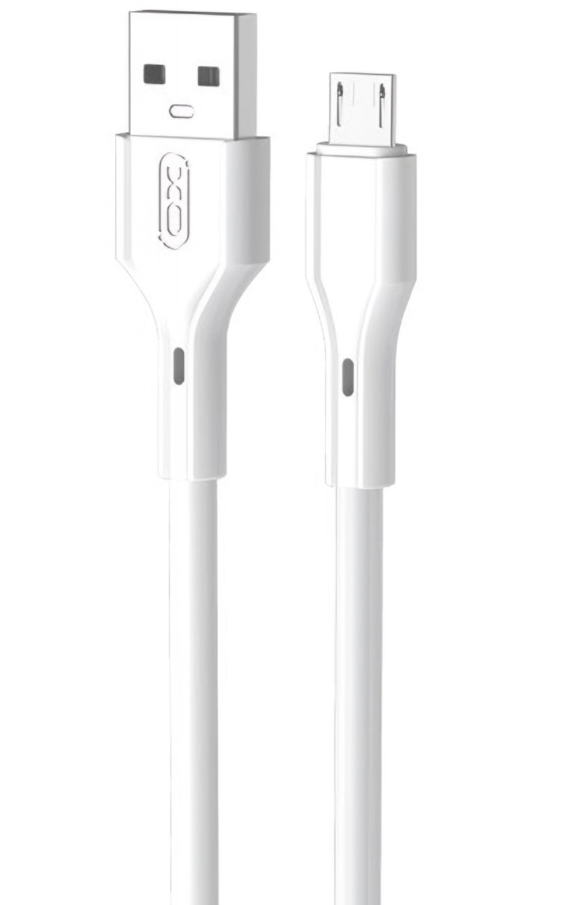 Cablu Date si Incarcare USB-A - microUSB XO Design NB230, 18W, 1m, Alb