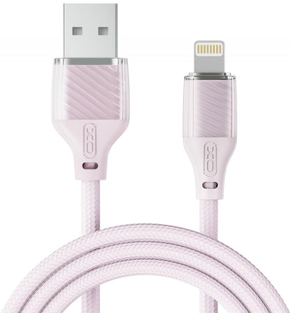 Cablu Date si Incarcare USB-A - Lightning XO Design NB291, 18W, 1m, Roz