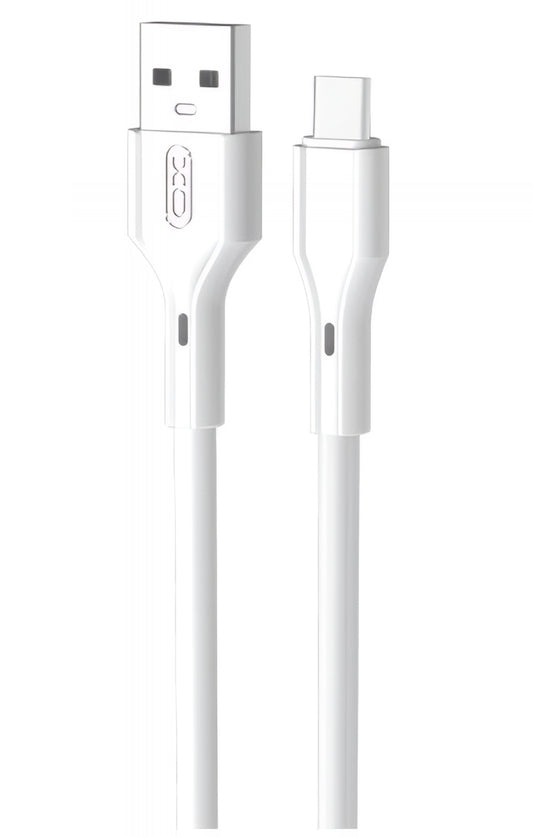 Cablu Date si Incarcare USB-A - USB-C XO Design NB230, 18W, 1m, Alb