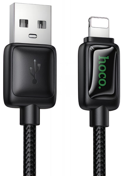 Cablu Date si Incarcare USB-A - Lightning HOCO U146, 12W, 1.2m, Negru