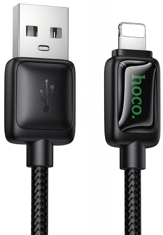 Cablu Date si Incarcare USB-A - Lightning HOCO U146, 12W, 1.2m, Negru