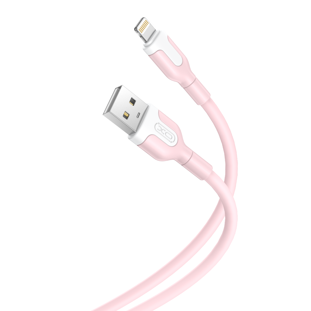 Cablu Date si Incarcare USB-A - Lightning XO Design NB212, 18W, 1m, Roz