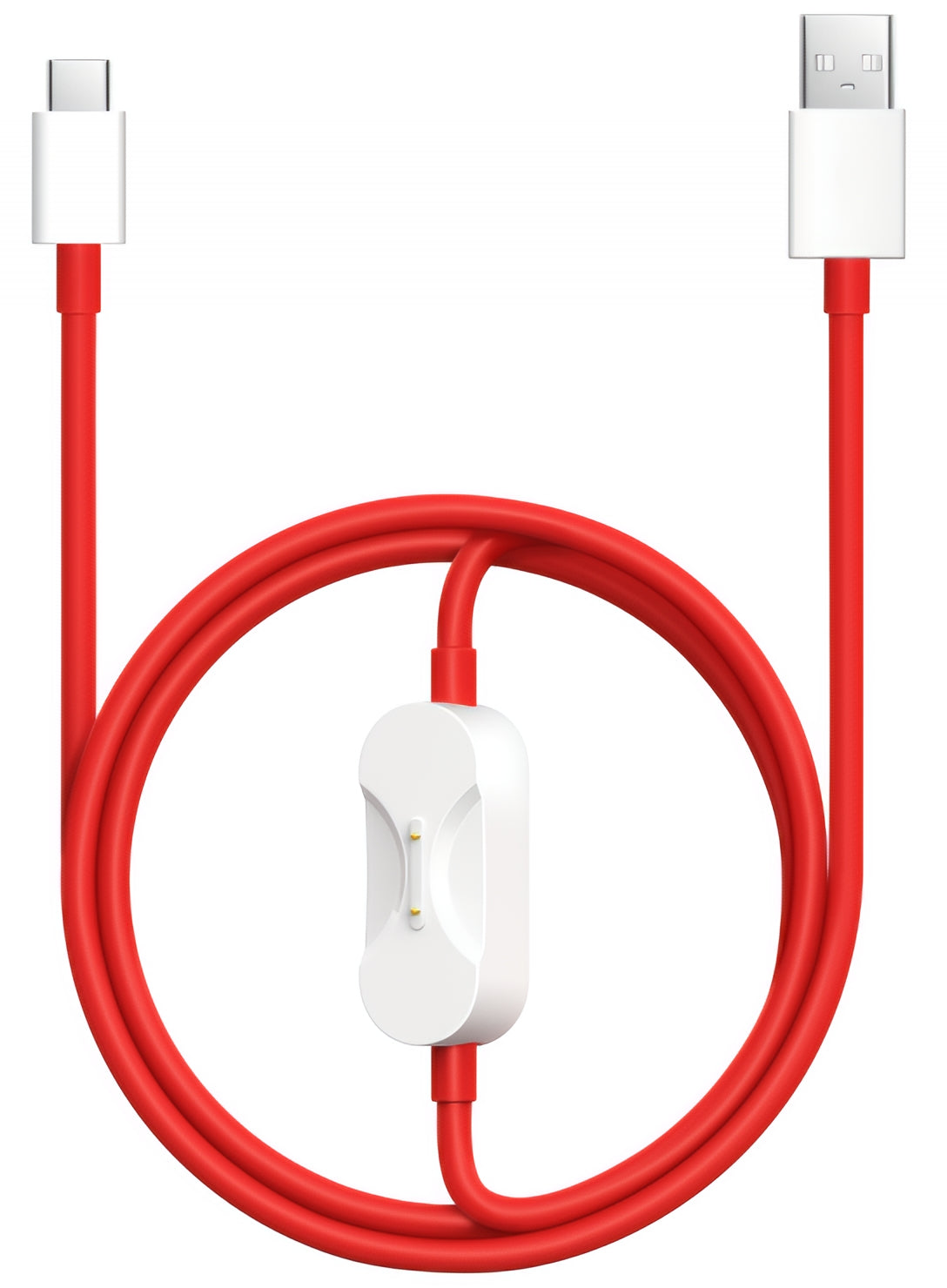 Cablu Date si Incarcare USB-A - USB-C / Pogo Pin OnePlus DL162, 80W, 1.2m, Rosu 5461100665