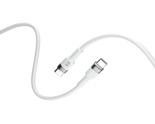 Cablu Date si Incarcare USB-C - USB-C Forever Flexible, 100W, 2m, Alb