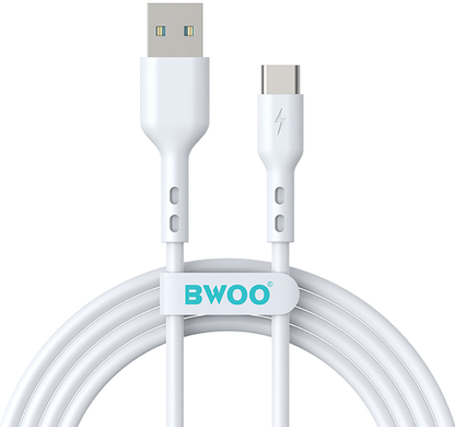 Cablu Date si Incarcare USB-A - USB-C BWOO X172C, 60W, 1m, Alb