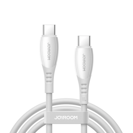 Cablu Date si Incarcare USB-C - USB-C Joyroom S-A59 Vibrant, 60W, 1.2m, Alb