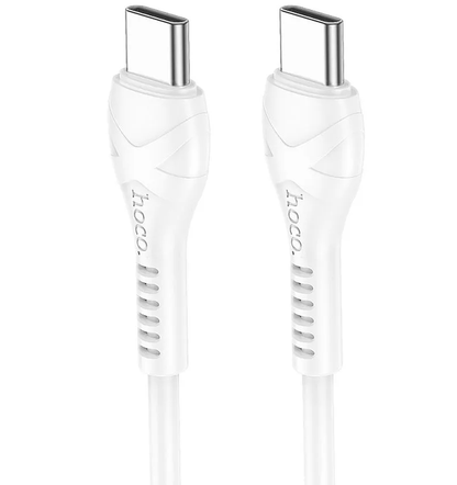 Cablu Date si Incarcare USB-C - USB-C HOCO X37, 60W, 1m, Alb
