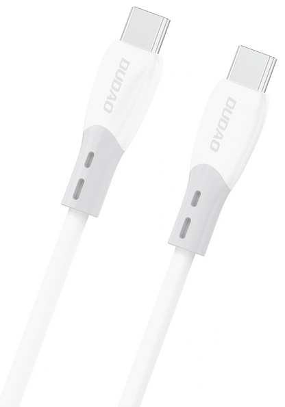 Cablu Date si Incarcare USB-C - USB-C Dudao L25SC, 60W, 1m, Alb
