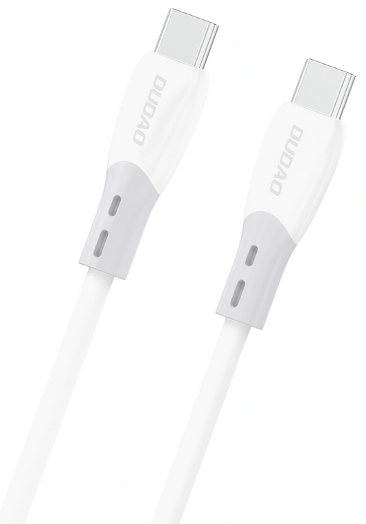 Cablu Date si Incarcare USB-C - USB-C Dudao L25SC, 60W, 1m, Alb